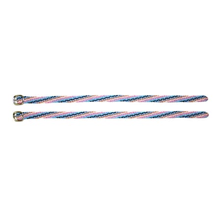 Jacks Imports Multi Colored Nylon Braided Spur Straps 2037
